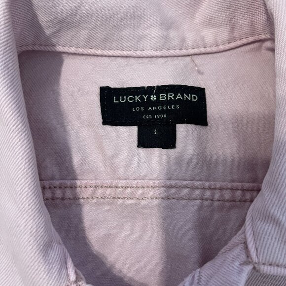 Lucky Brand Jean Jacket with fringe NWT - Picture 3 of 3